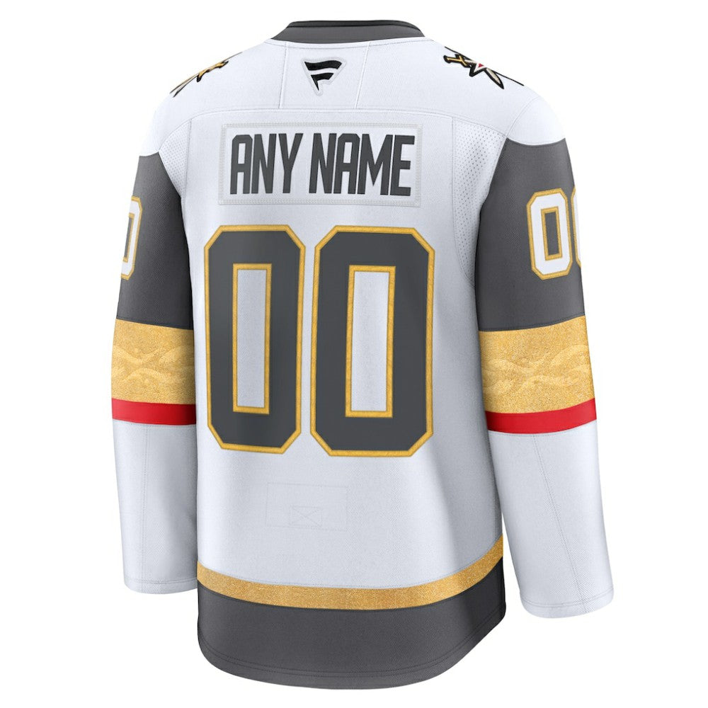 NHL,Custom Vegas Golden Knights Fanatics Away Premium Custom Jersey - White