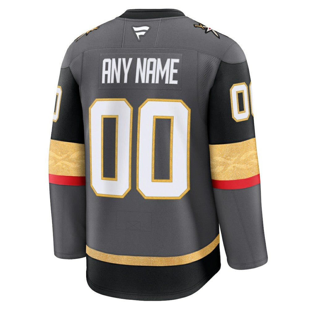 NHL,Custom Vegas Golden Knights Fanatics Alternate Premium Custom Jersey - Gray