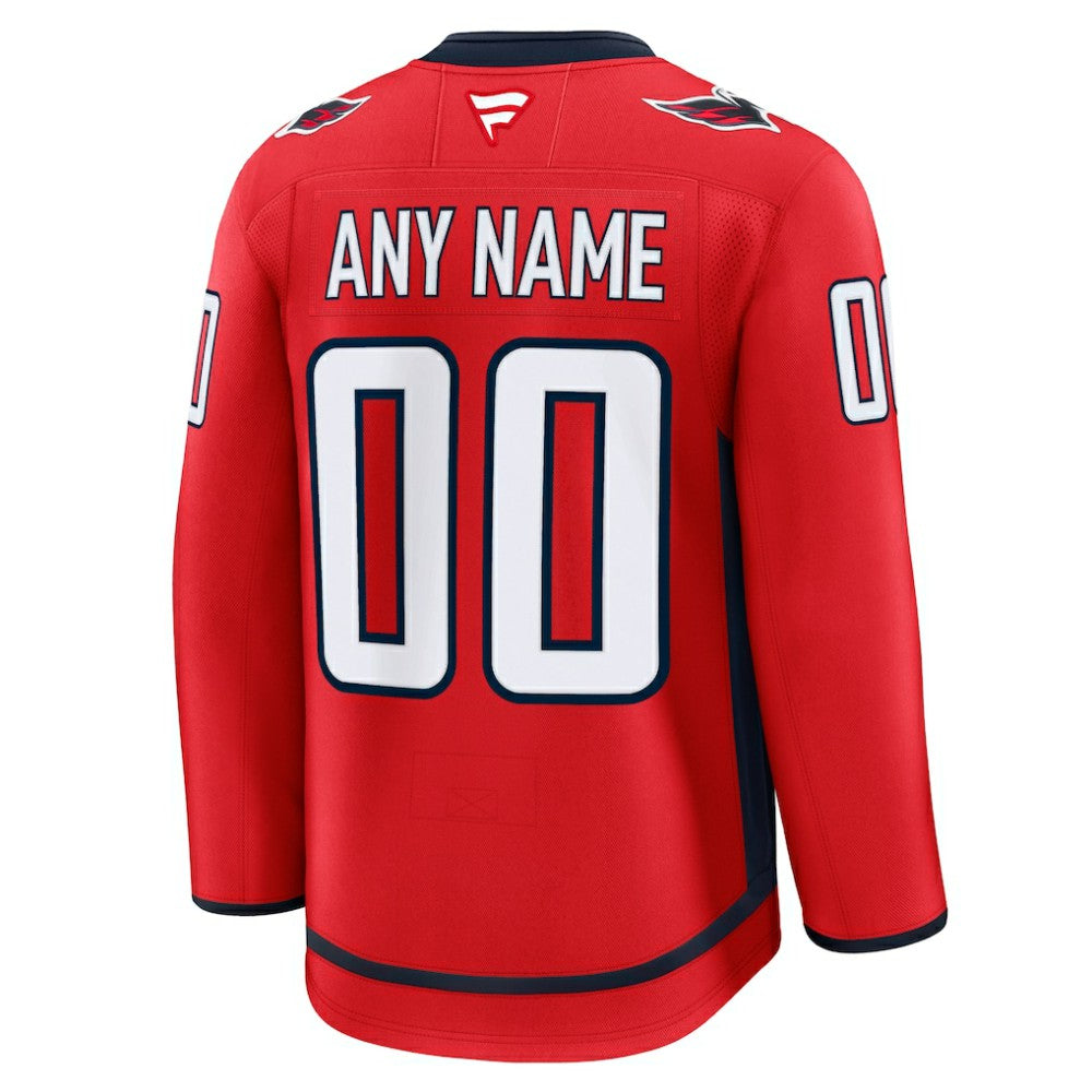 NHL,Custom Washington Capitals Fanatics Home Premium Custom Jersey - Red