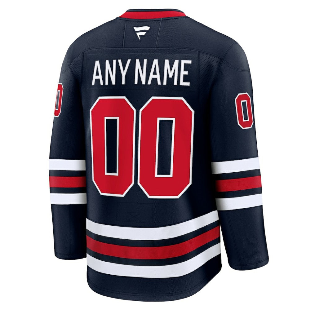 NHL,Custom Winnipeg Jets Fanatics Alternate Premium Custom Jersey - Navy
