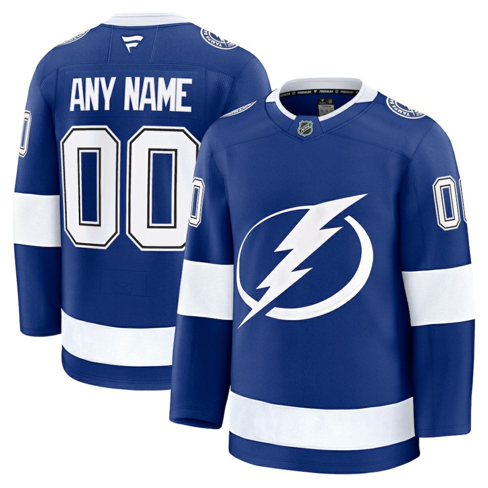 NHL,Custom Tampa Bay Lightning Fanatics Home Premium Custom Jersey - Blue