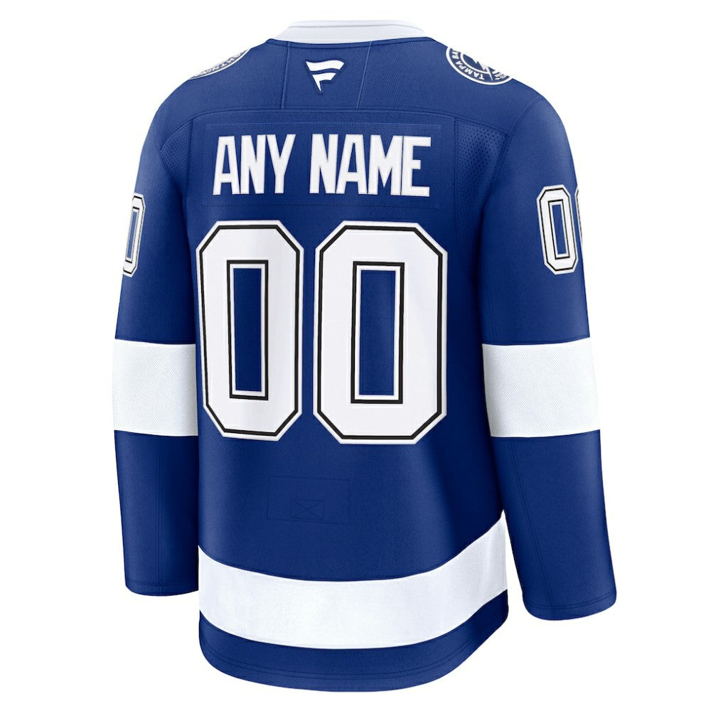 NHL,Custom Tampa Bay Lightning Fanatics Home Premium Custom Jersey - Blue