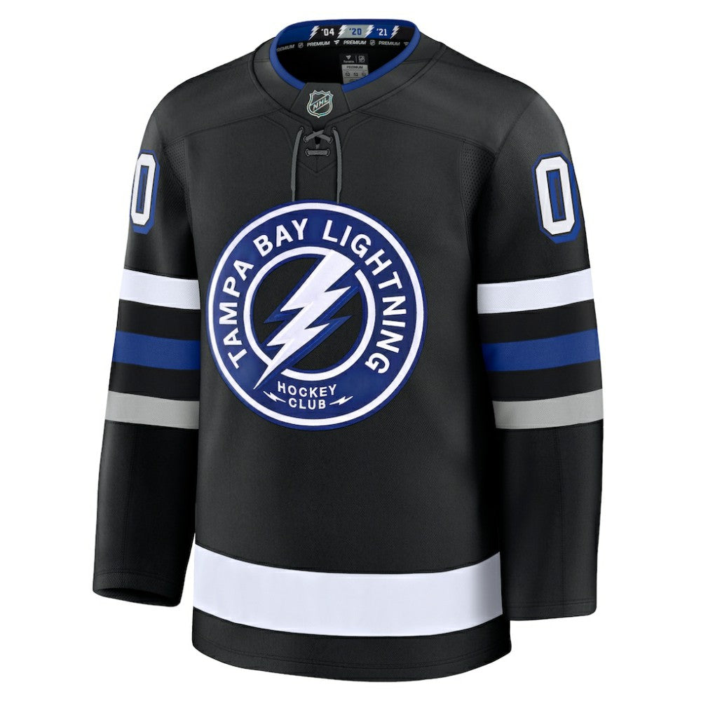 NHL,Custom Tampa Bay Lightning Fanatics Alternate Premium Custom Jersey - Black