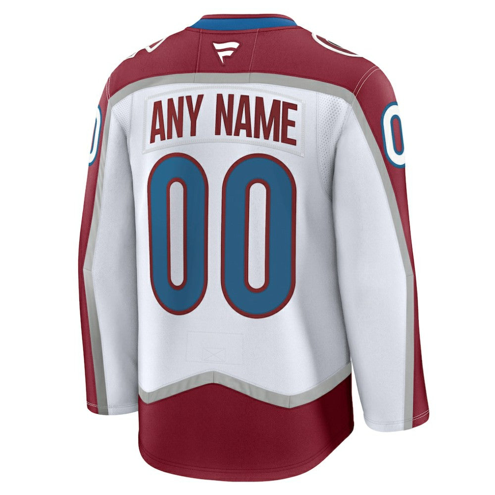 NHL,Custom Colorado Avalanche Fanatics Away Premium Custom Jersey - White