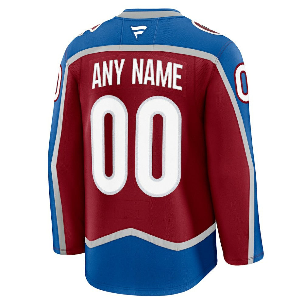 NHL,Custom Colorado Avalanche Fanatics Home Premium Custom Jersey - Burgundy