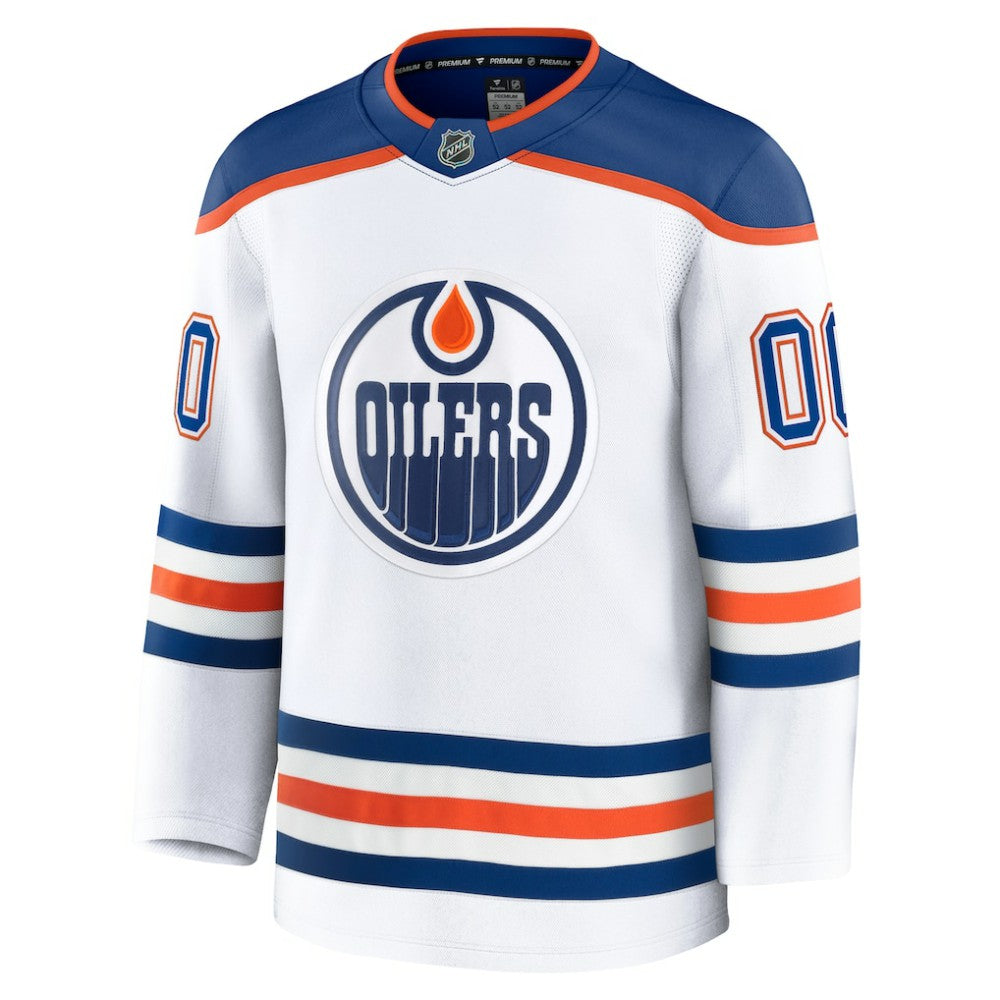 NHL,Custom Edmonton Oilers Fanatics Away Premium Custom Jersey - White