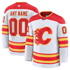NHL,Custom Calgary Flames Fanatics Away Premium Custom Jersey - White