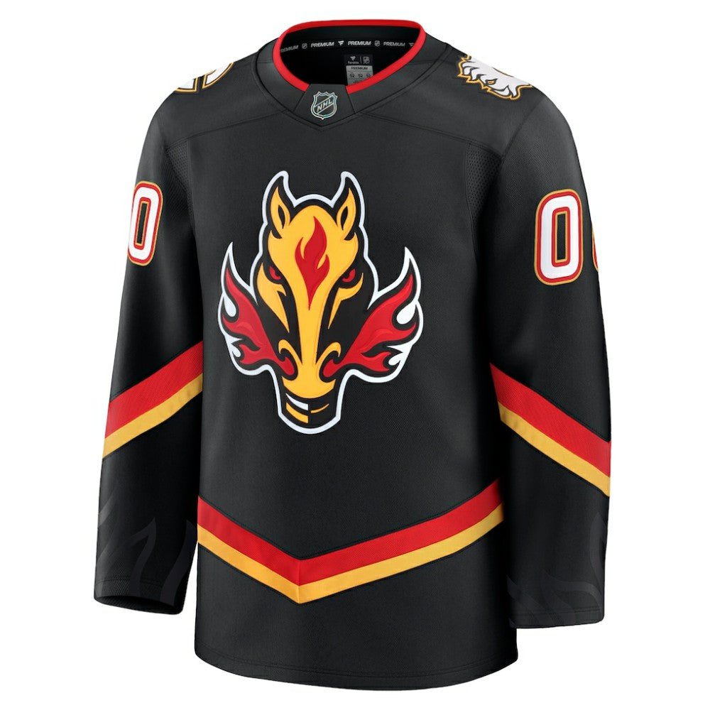 NHL,Custom Calgary Flames Fanatics Alternate Premium Custom Jersey - Black