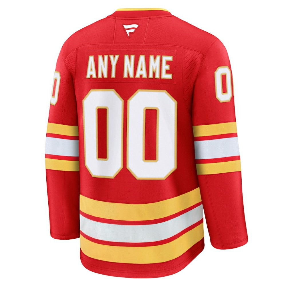 NHL,Custom Calgary Flames Fanatics Home Premium Custom Jersey - Red