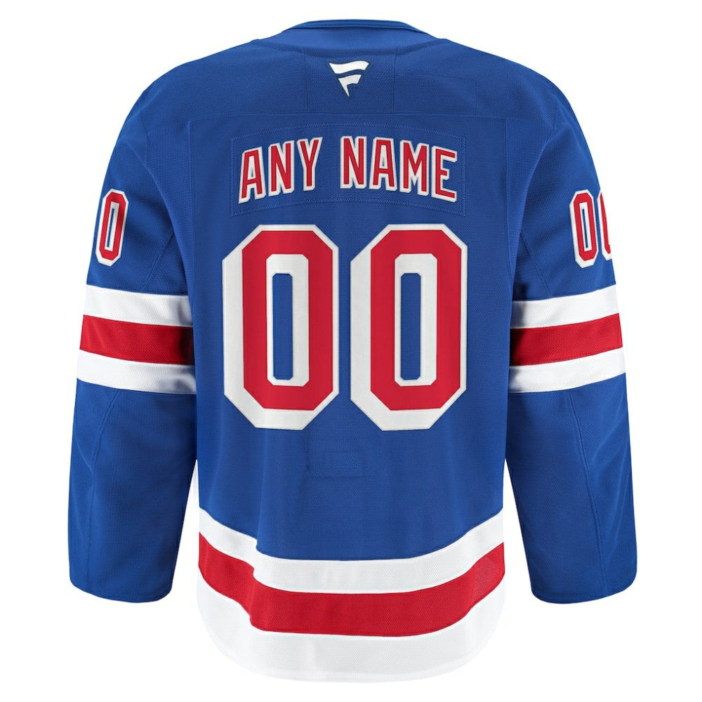 NHL,Custom New York Rangers Fanatics Home Authentic Pro Custom Jersey - Royal