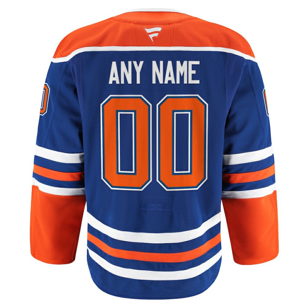 NHL,Custom Edmonton Oilers Fanatics Home Authentic Pro Custom Jersey - Royal