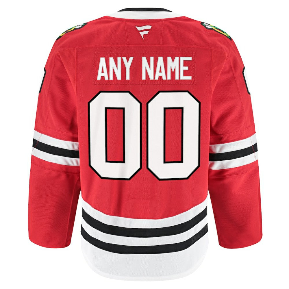 NHL,Custom Chicago Blackhawks Fanatics Home Authentic Pro Custom Jersey - Red