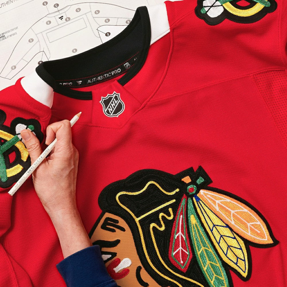 NHL,Custom Chicago Blackhawks Fanatics Home Authentic Pro Custom Jersey - Red