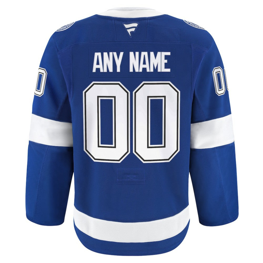 NHL,Custom Tampa Bay Lightning Fanatics Home Authentic Pro Custom Jersey - Blue