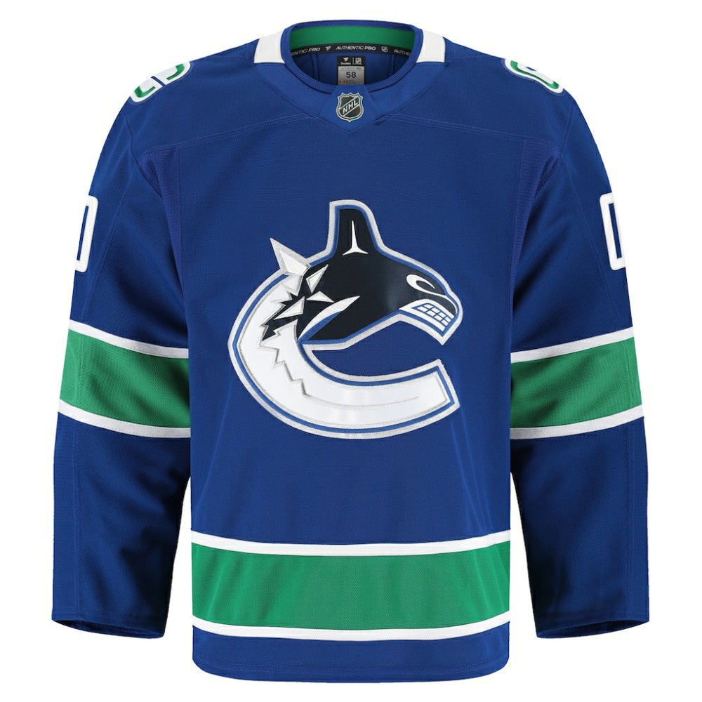 NHL,Custom Vancouver Canucks Fanatics Home Authentic Pro Custom Jersey - Blue