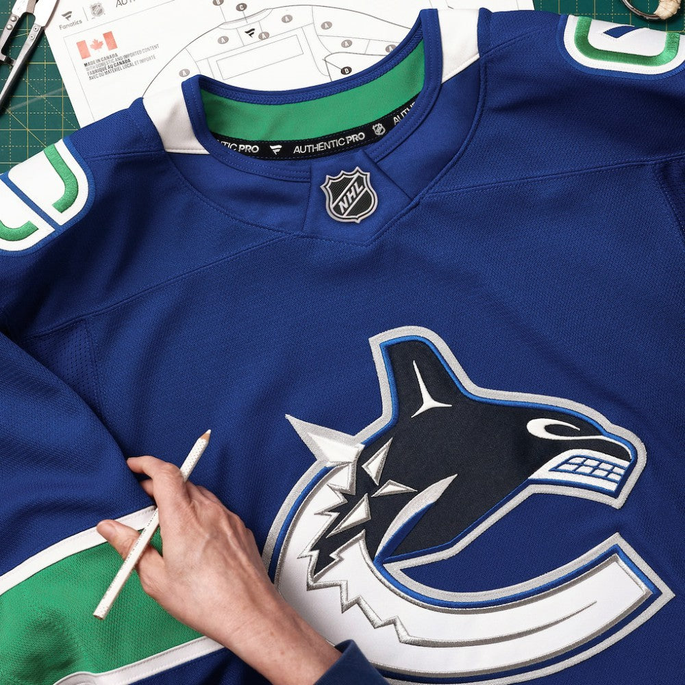 NHL,Custom Vancouver Canucks Fanatics Home Authentic Pro Custom Jersey - Blue