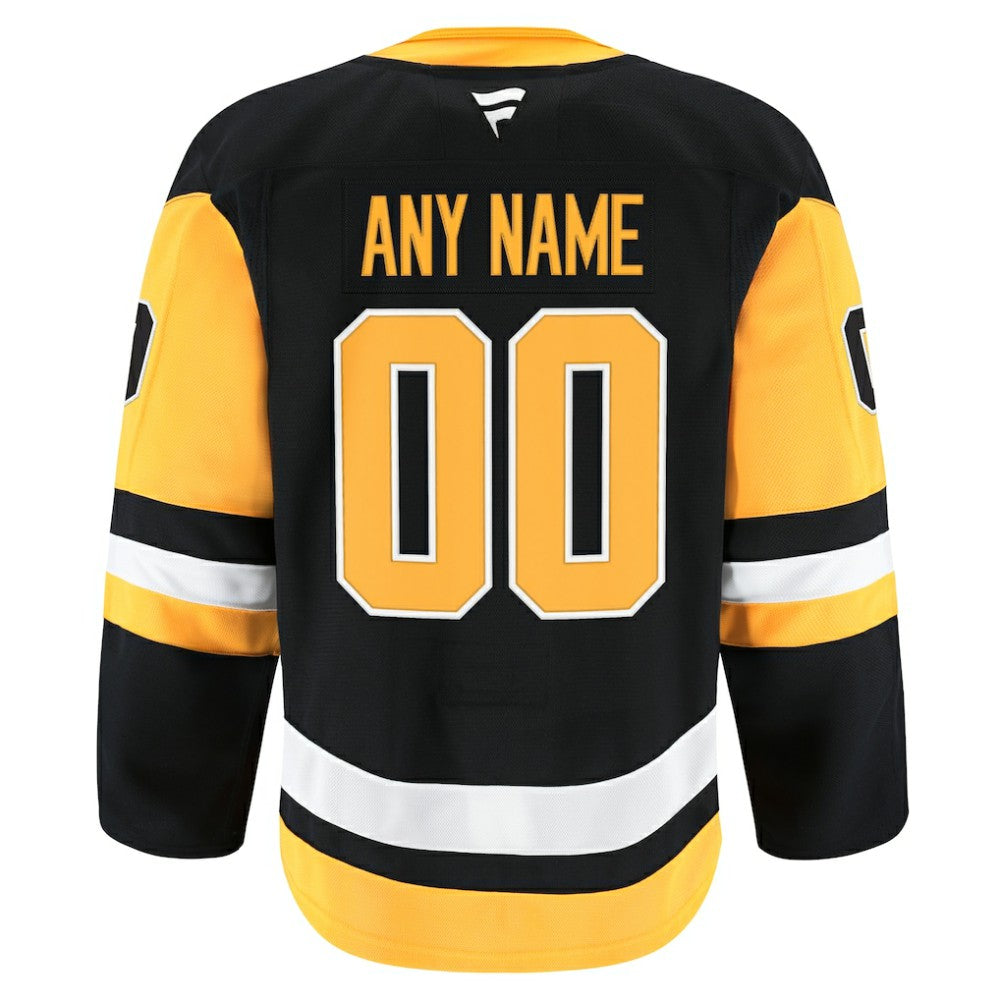 NHL,Custom Pittsburgh Penguins Fanatics Home Authentic Pro Custom Jersey - Black