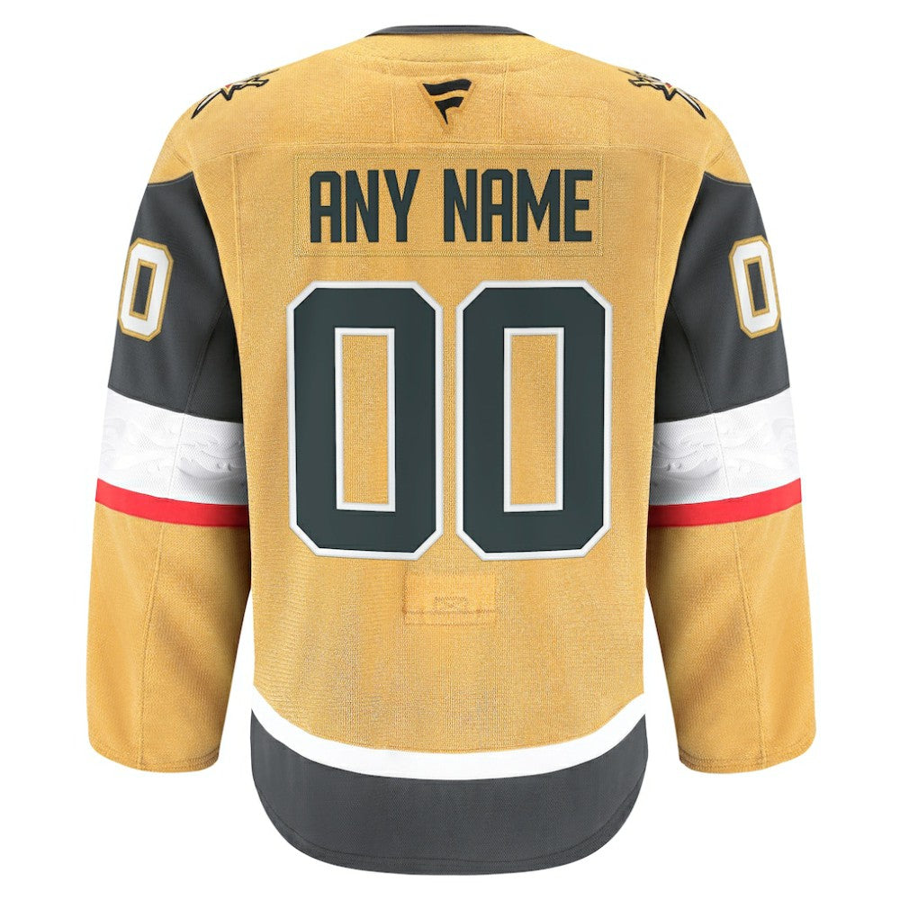 NHL,Custom Vegas Golden Knights Fanatics Home Authentic Pro Custom Jersey - Gold