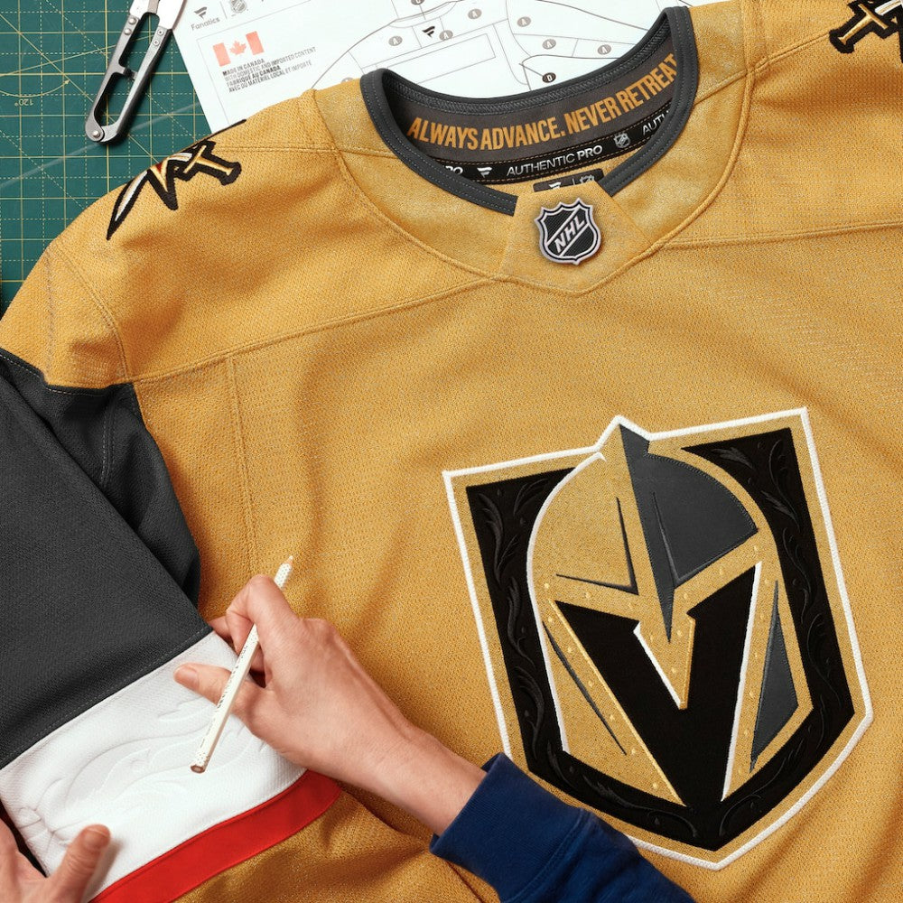 NHL,Custom Vegas Golden Knights Fanatics Home Authentic Pro Custom Jersey - Gold