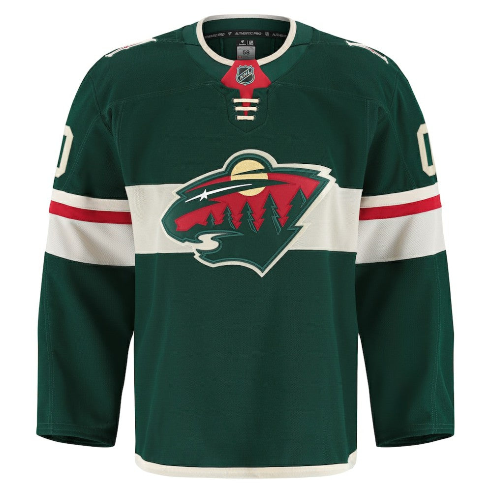 NHL,Custom Minnesota Wild Fanatics Home Authentic Pro Custom Jersey - Green