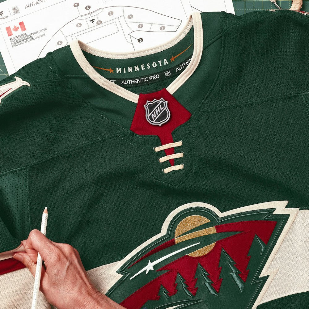 NHL,Custom Minnesota Wild Fanatics Home Authentic Pro Custom Jersey - Green