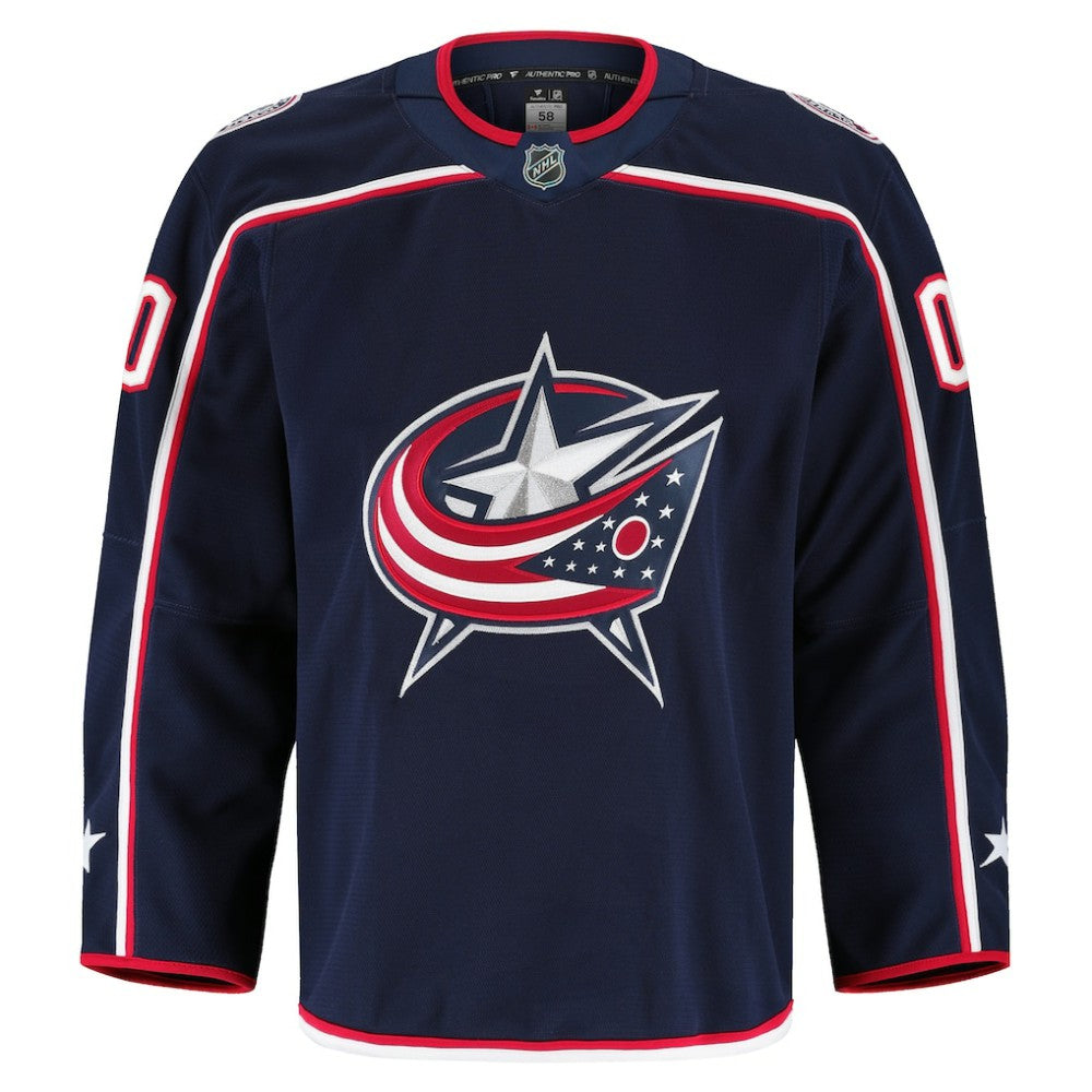 NHL,Custom Columbus Blue Jackets Fanatics Home Authentic Pro Custom Jersey - Navy