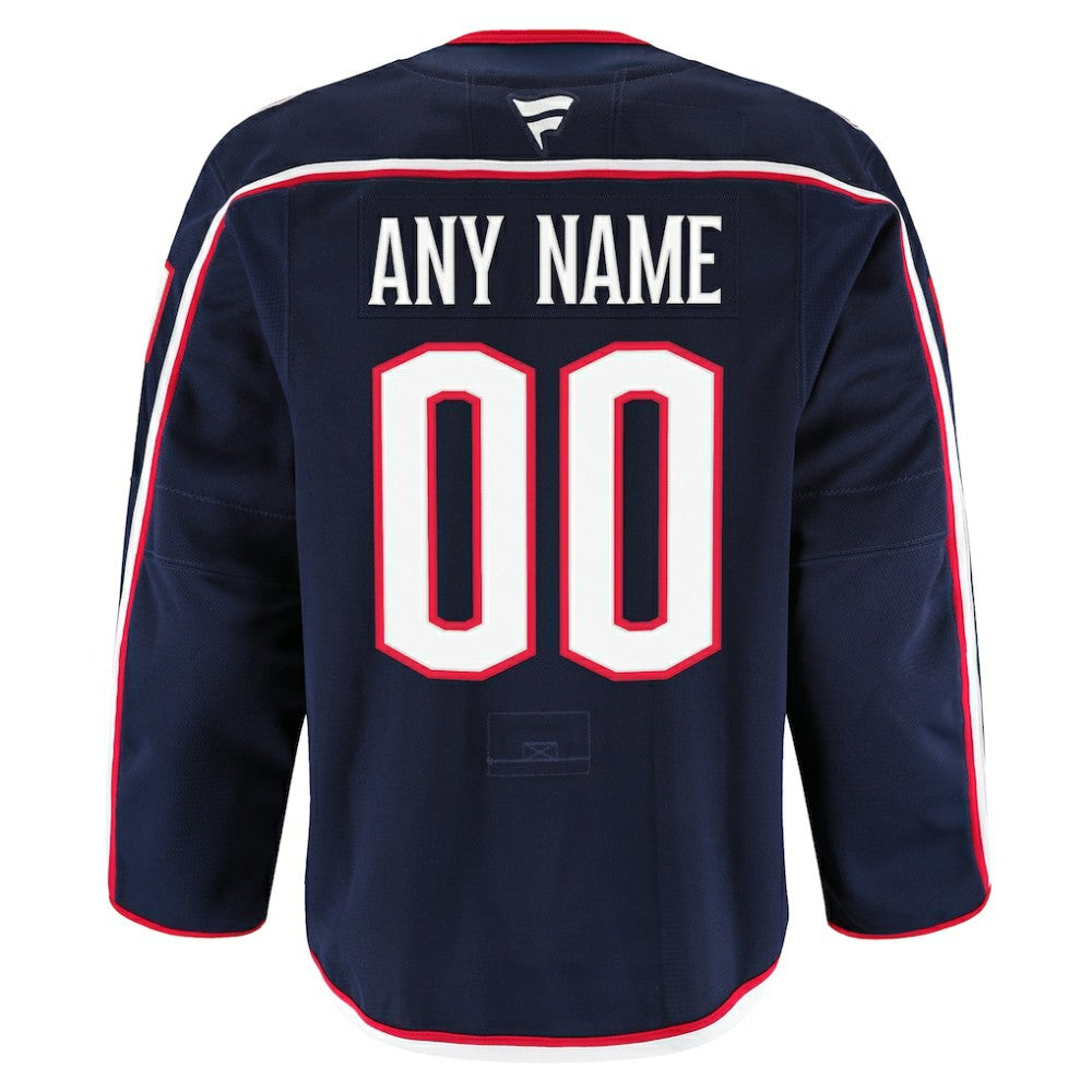 NHL,Custom Columbus Blue Jackets Fanatics Home Authentic Pro Custom Jersey - Navy