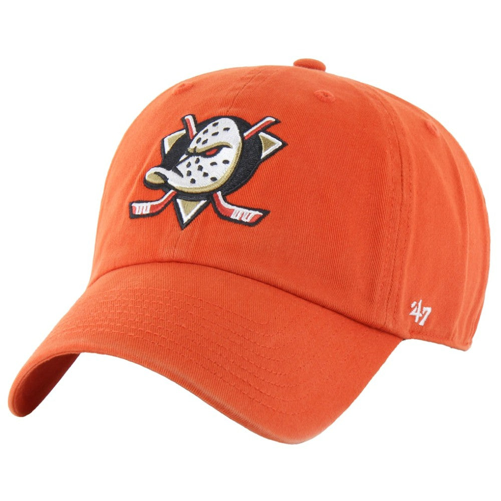 NHL Anaheim Ducks '47 Core Logo Clean Up Adjustable Hat - Orange