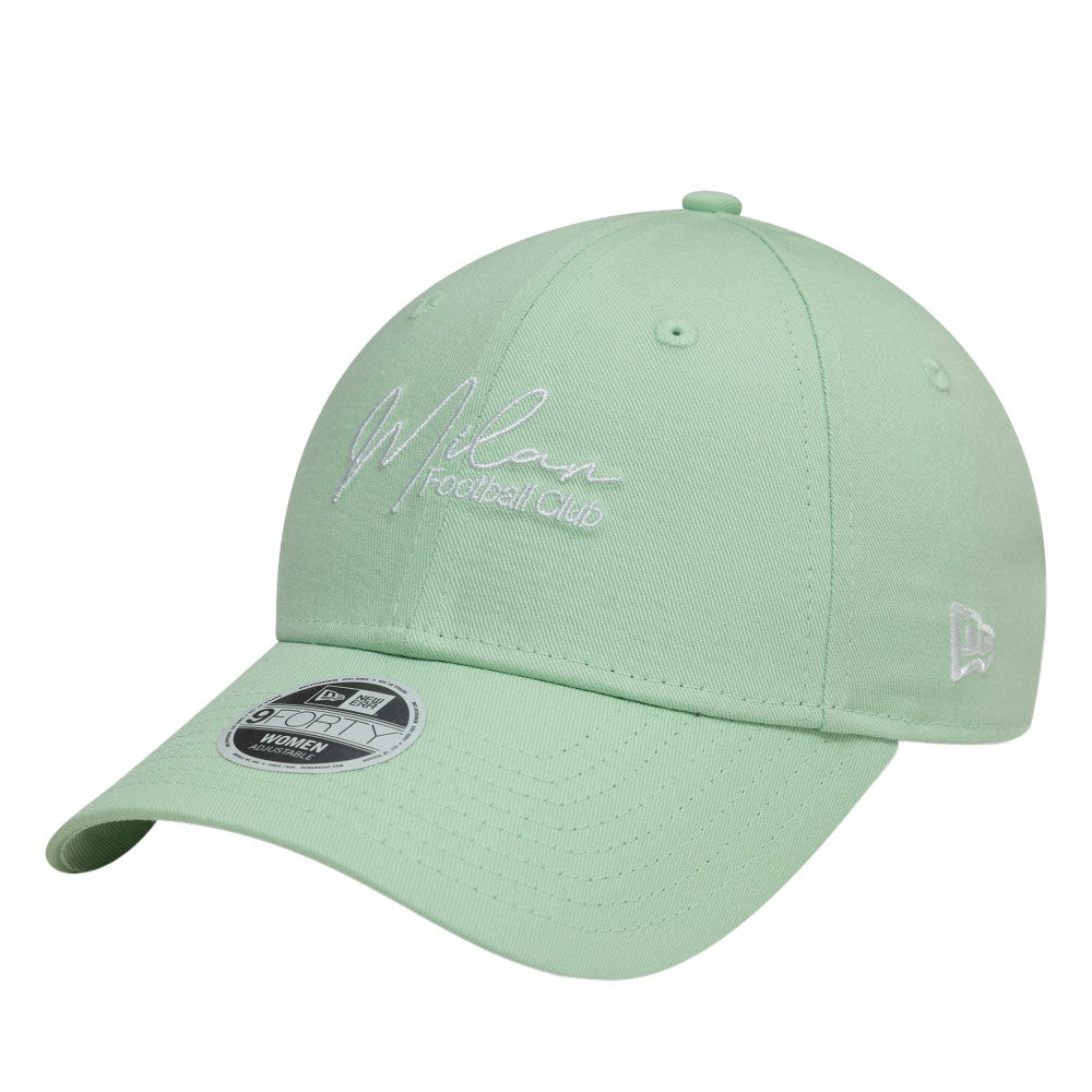AC Milan New Era Women's Script 9FORTY Adjustable Hat Light Green