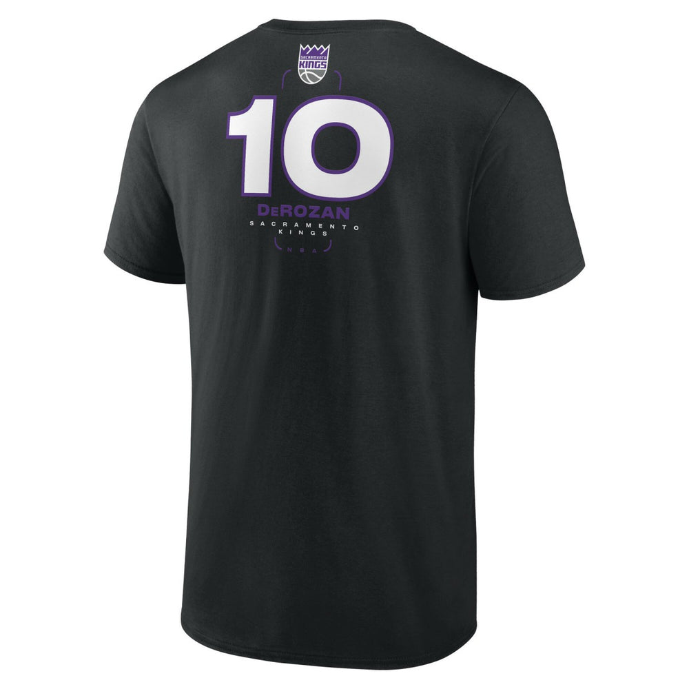 DeMar DeRozan Sacramento Kings Behind The Back Name & Number T-Shirt - Black