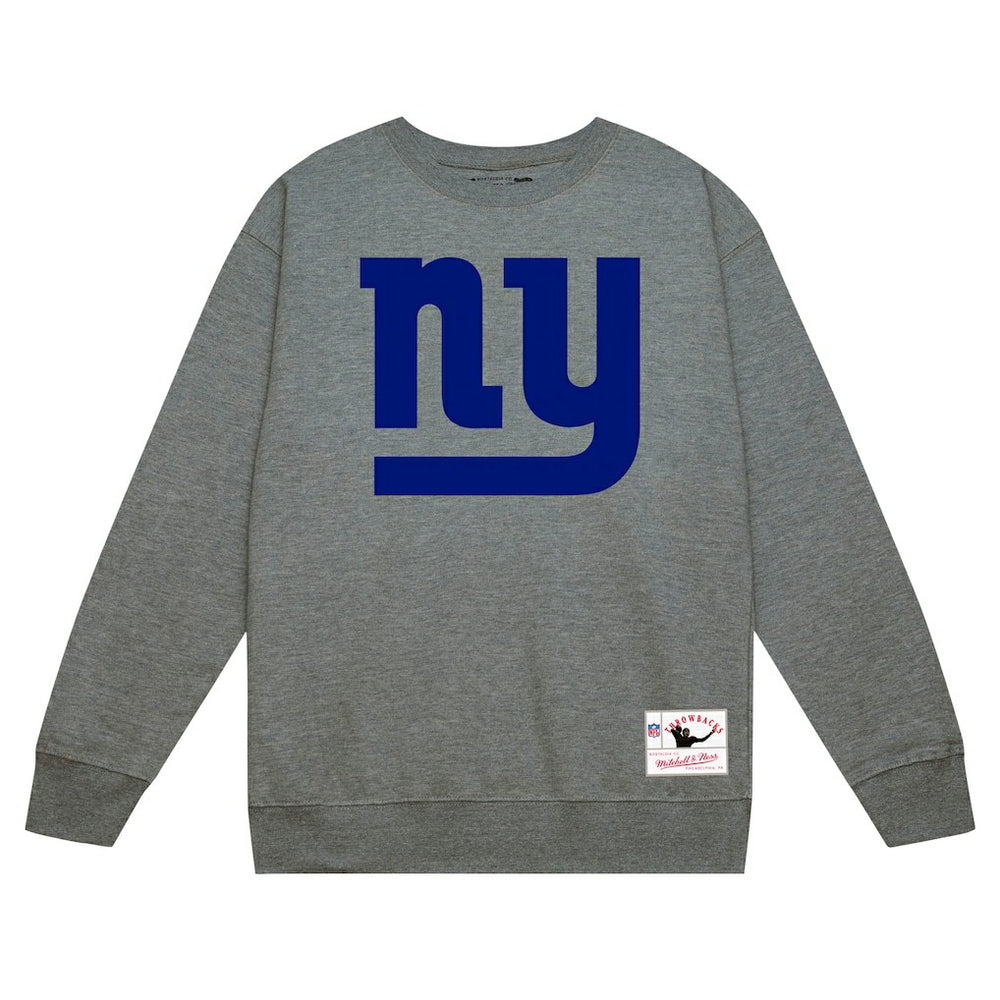 New York Giants Basic Fleece Pullover Sweatshirt Heather Gray