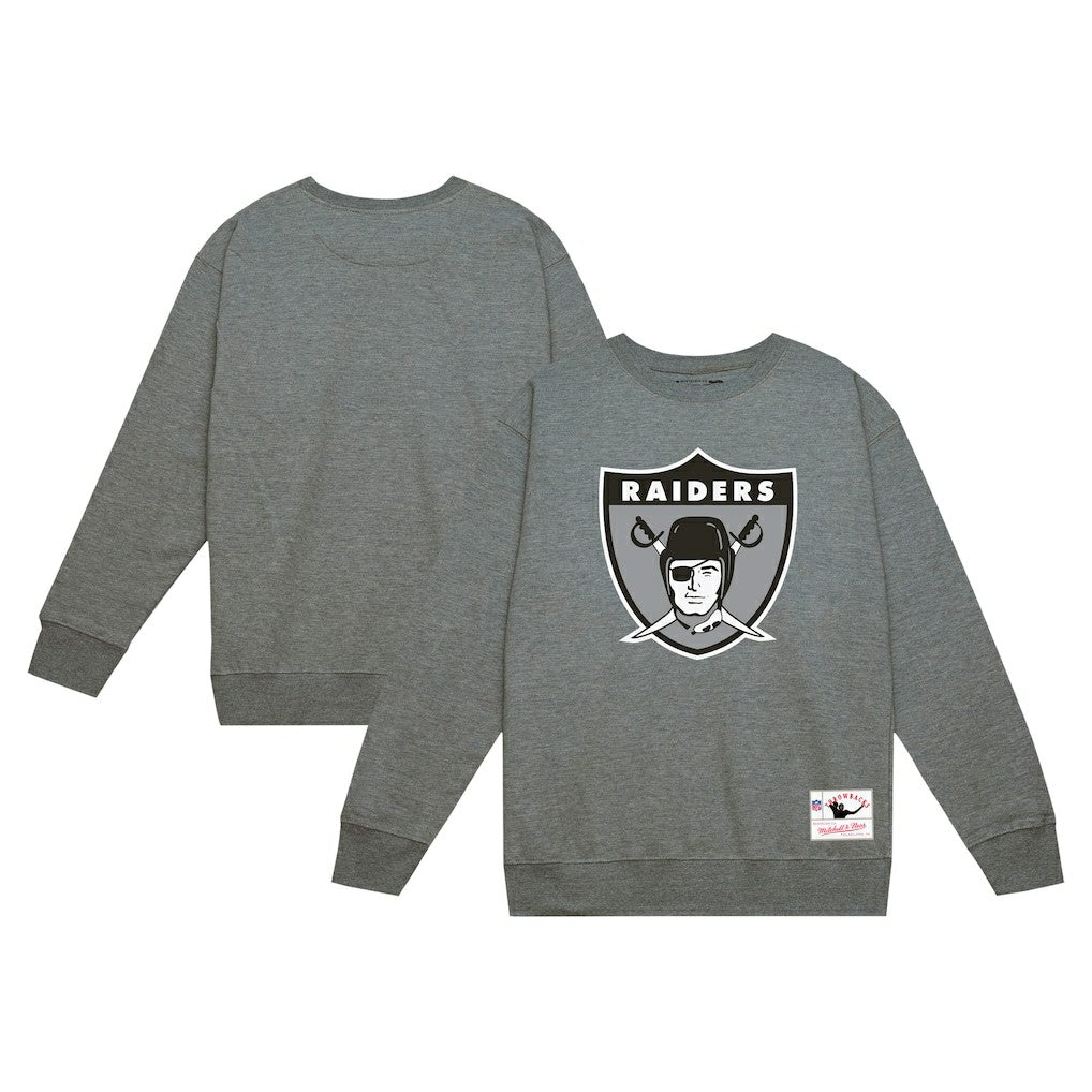 Las Vegas Raiders Basic Fleece Pullover Sweatshirt Heather Gray