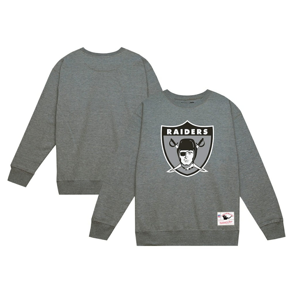 Las Vegas Raiders Basic Fleece Pullover Sweatshirt Heather Gray