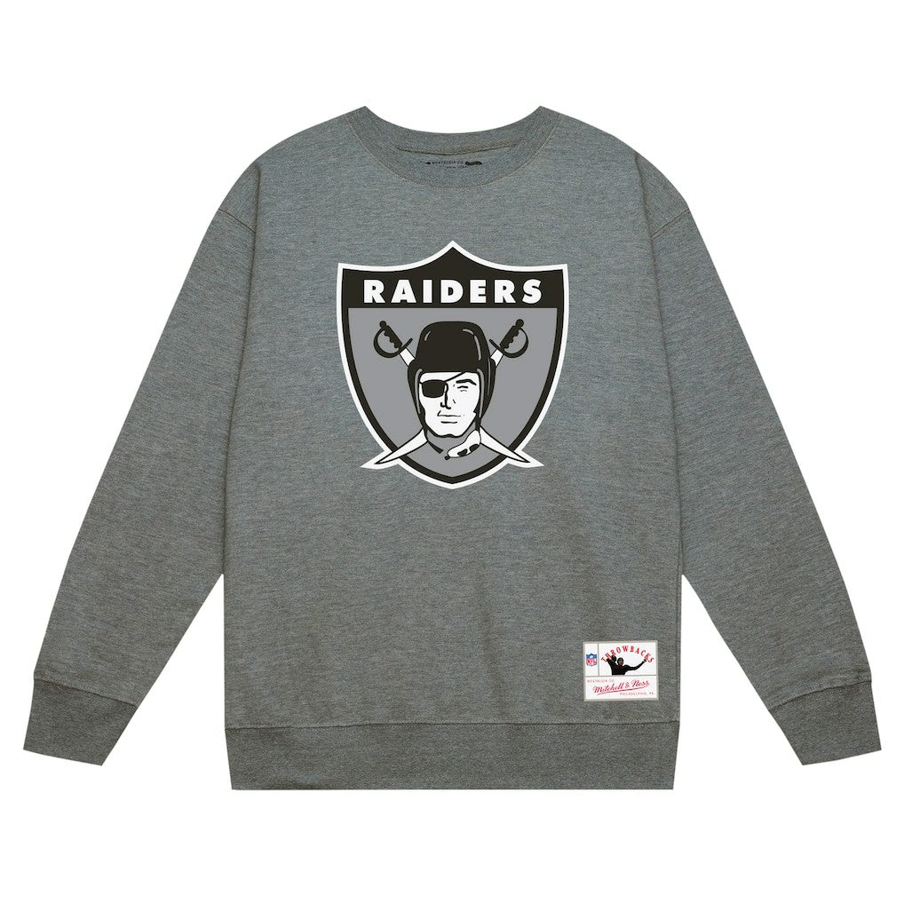 Las Vegas Raiders Basic Fleece Pullover Sweatshirt Heather Gray