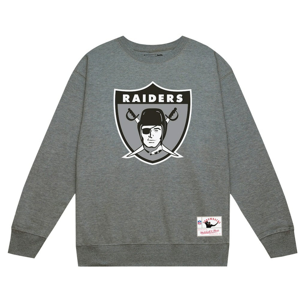 Las Vegas Raiders Basic Fleece Pullover Sweatshirt Heather Gray