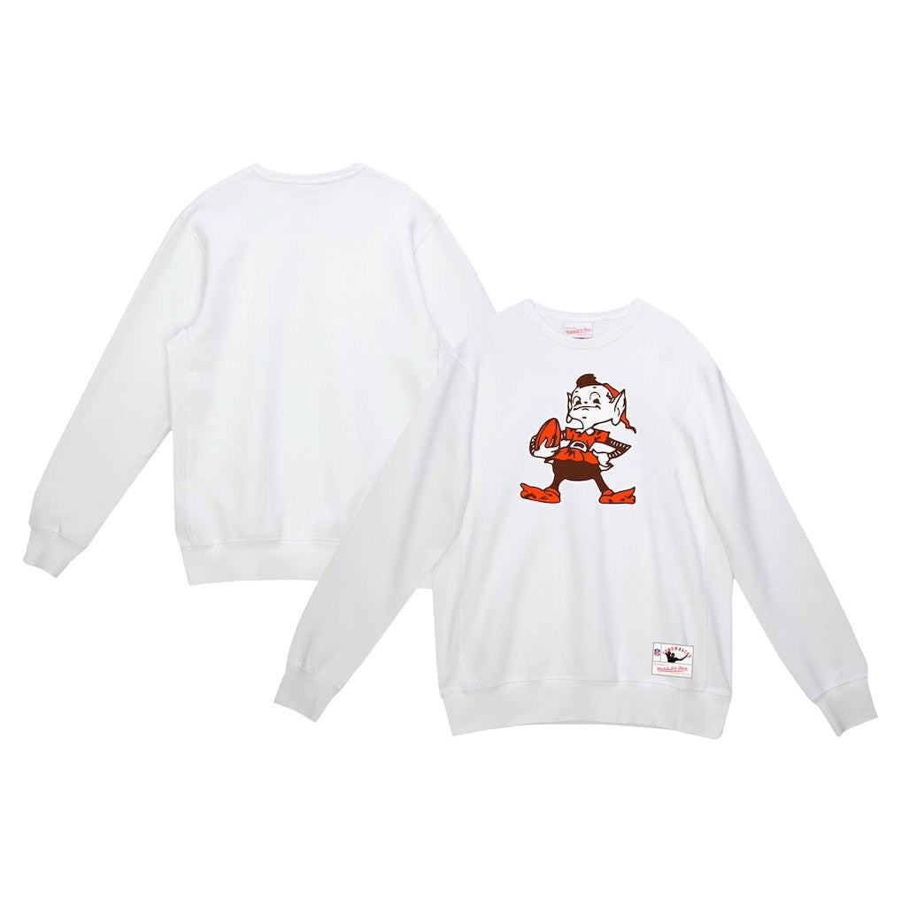 Cleveland Browns Basic Fleece Pullover Sweatshirt White