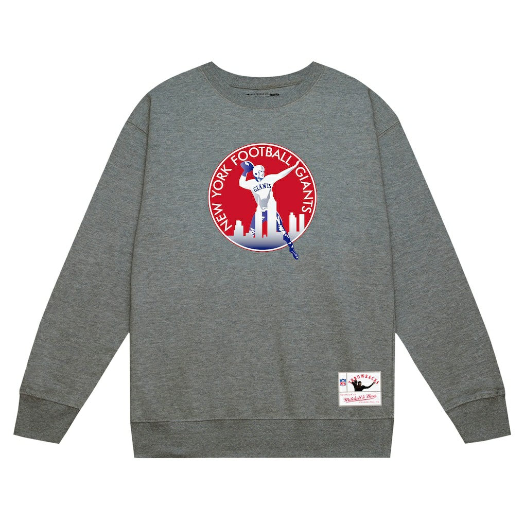 New York Giants Basic Fleece Pullover Sweatshirt Heather Gray