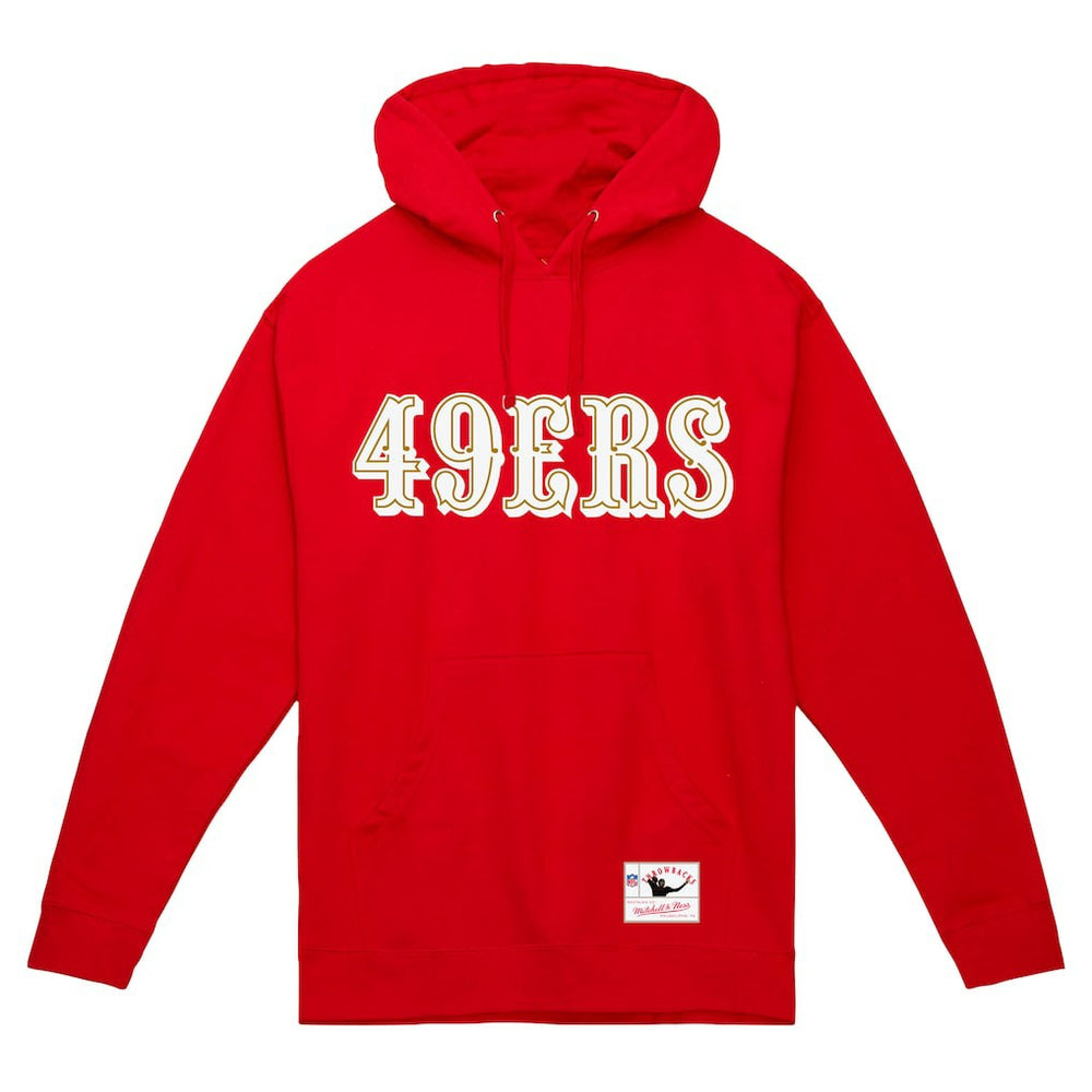 San Francisco 49ers Team Wordmark Vintage Pullover Hoodie Scarlet