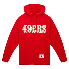 San Francisco 49ers Team Wordmark Vintage Pullover Hoodie Scarlet