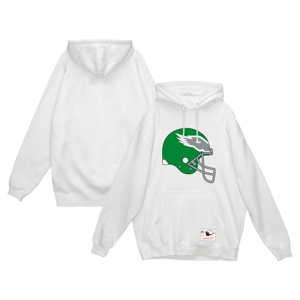 Philadelphia Eagles Helmet Logo Vintage Pullover Hoodie White