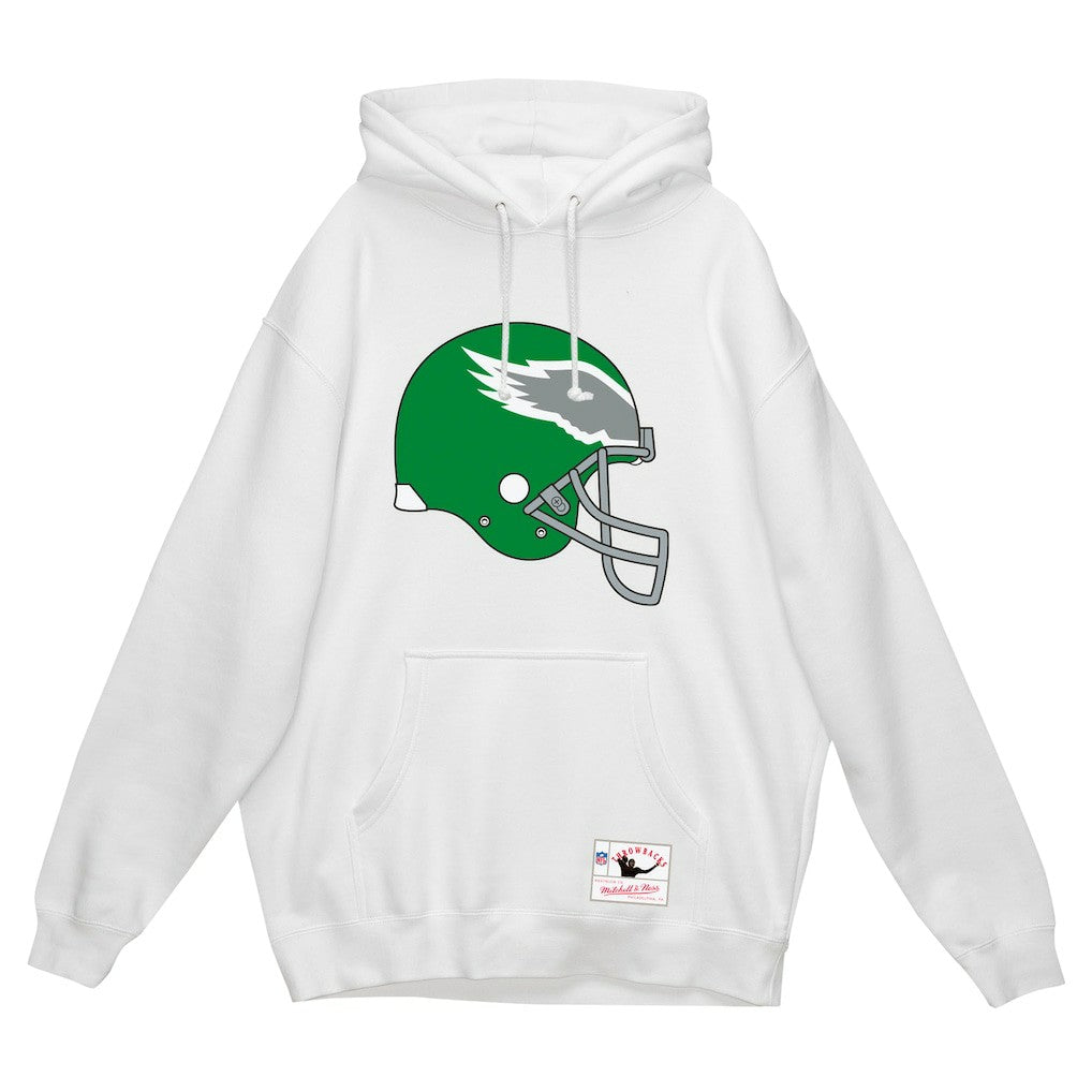 Philadelphia Eagles Helmet Logo Vintage Pullover Hoodie White