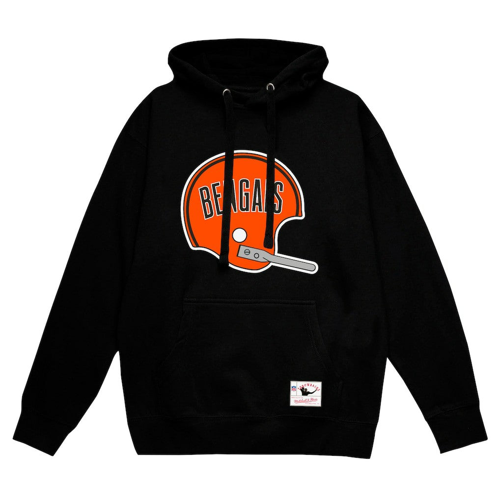 Cincinnati Bengals Helmet Logo Vintage Pullover Hoodie Black