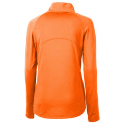 Tampa Bay Buccaneers Cutter & Buck Women's DryTec Adapt Eco Knit Stretch Recycled Raglan Half-Zip Top Orange