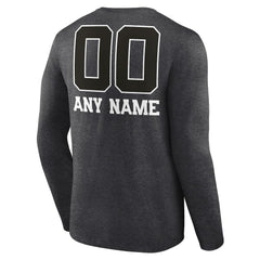 Arizona Cardinals Personalized Name & Number Monochrome Long Sleeve T-Shirt Charcoal