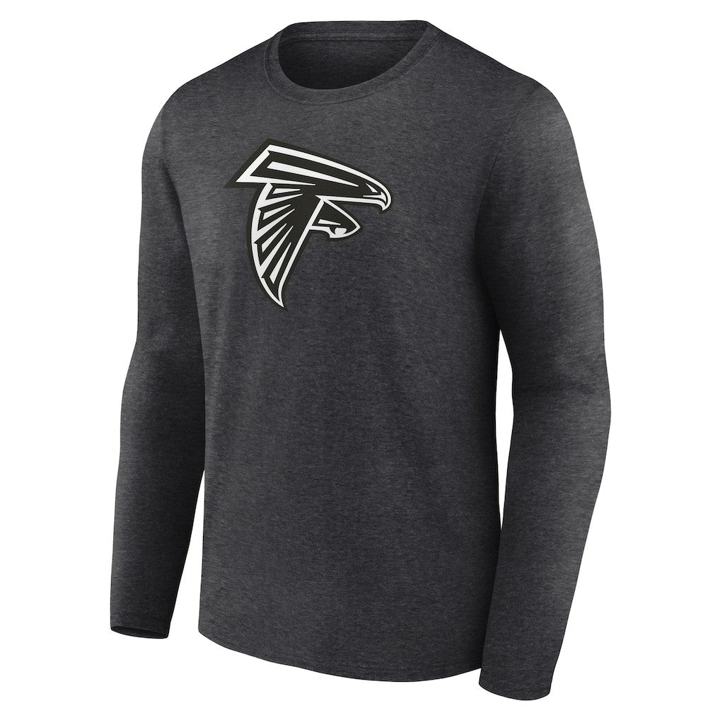 Atlanta Falcons Personalized Name & Number Monochrome Long Sleeve T-Shirt Charcoal
