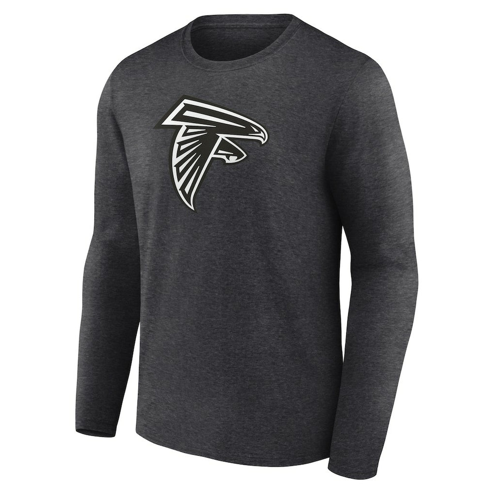Atlanta Falcons Personalized Name & Number Monochrome Long Sleeve T-Shirt Charcoal