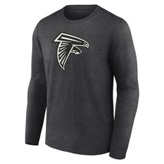 Atlanta Falcons Personalized Name & Number Monochrome Long Sleeve T-Shirt Charcoal