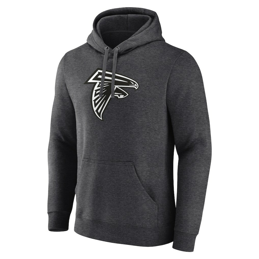 Atlanta Falcons Personalized Name & Number Monochrome Pullover Hoodie Charcoal
