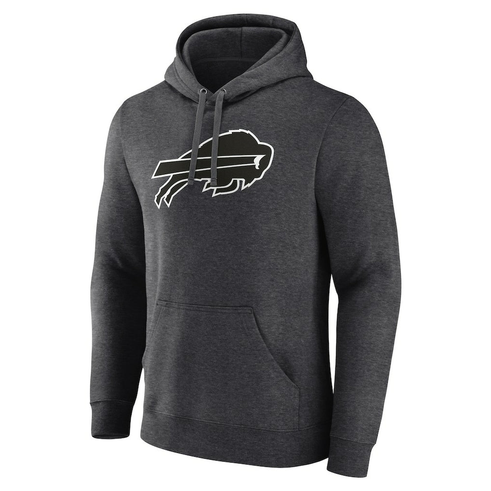 Buffalo Bills Personalized Name & Number Monochrome Pullover Hoodie Charcoal