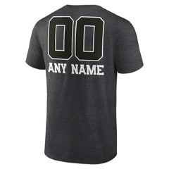 Buffalo Bills Personalized Name & Number Monochrome T-Shirt Charcoal